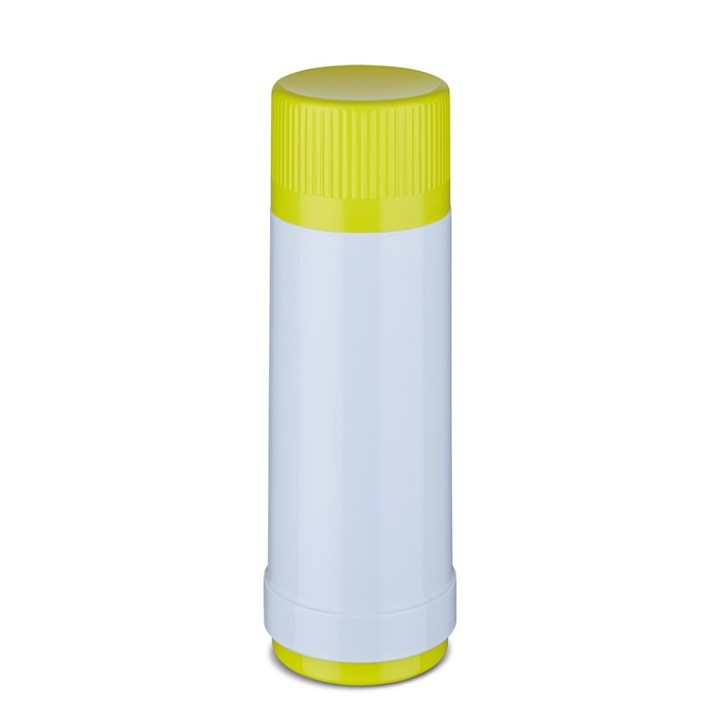ROTPUNKT Thermos in vetro capacità 0.750 l polar-el.-zucca estiva (bianco-giallo)