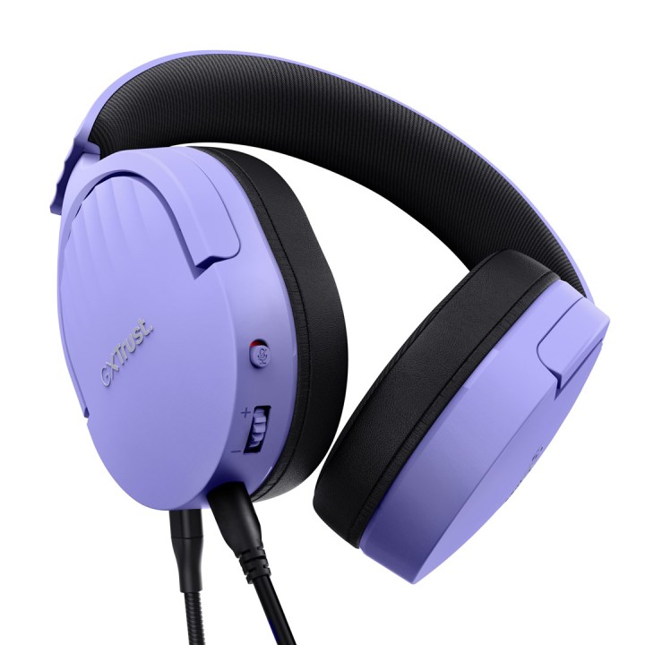 Trust GXT 489P FAYZO Cuffia gaming cablata con archetto nero viola