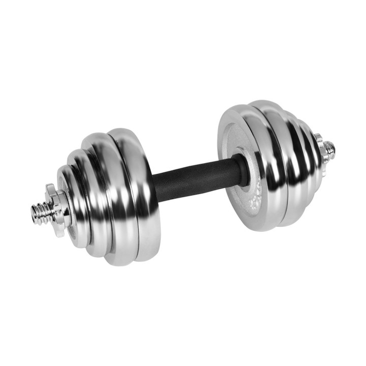 REBEL ACTIVE Manubri regolabili cromati in custodia 30 kg con bilanciere