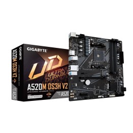 GIGABYTE A520M DS3H V2 Scheda madre - Supporta CPU AMD Ryzen 5000 Series AM4 fino a 4733MHz DDR4 (OC) PCIe 3.0 x16 GbE LAN USB 3