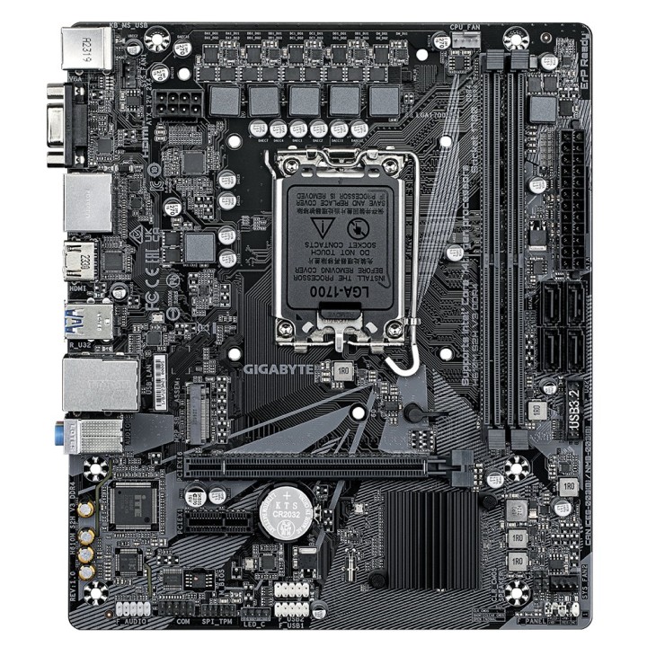 Gigabyte H610M S2H V3 DDR4 scheda madre - supporta processori Intel Core 14ª generazione 4+1+1 ibrido digitale VRM fino a 3200MH