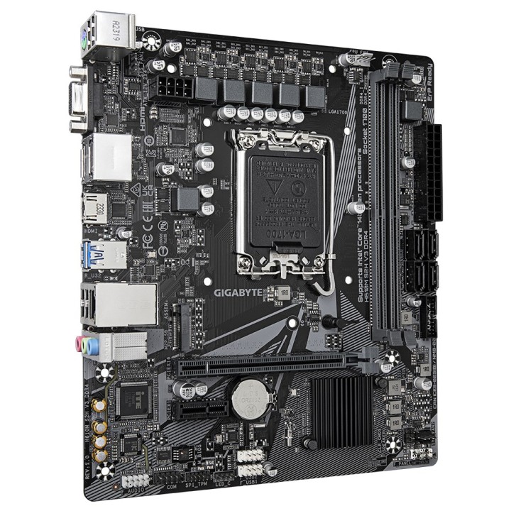 Gigabyte H610M S2H V3 DDR4 scheda madre - supporta processori Intel Core 14ª generazione 4+1+1 ibrido digitale VRM fino a 3200MH