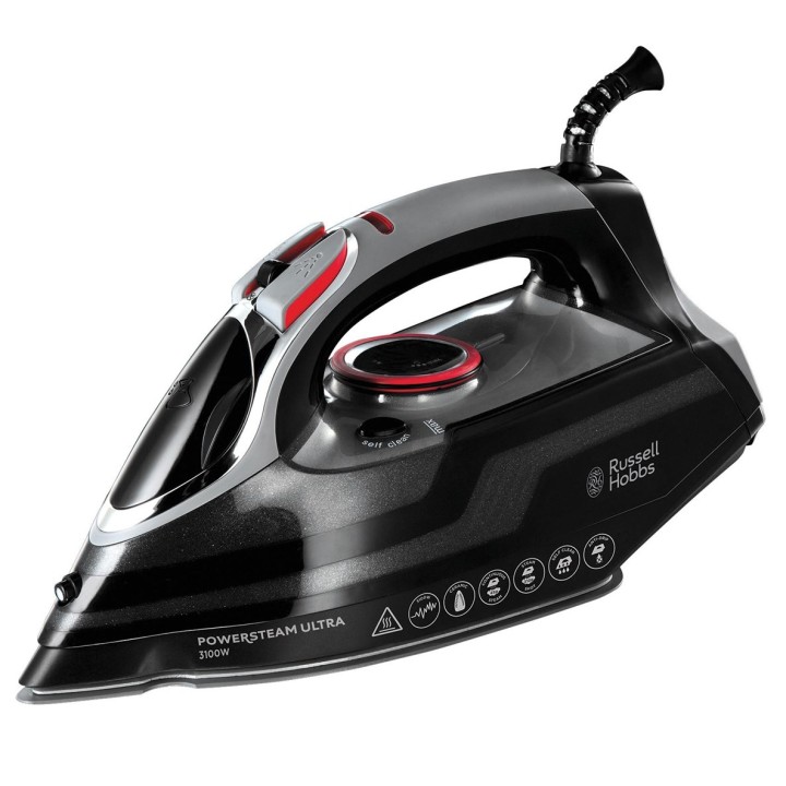 Russell Hobbs 20630-56 ferro da stiro a vapore piastra in ceramica 3100 W nero grigio