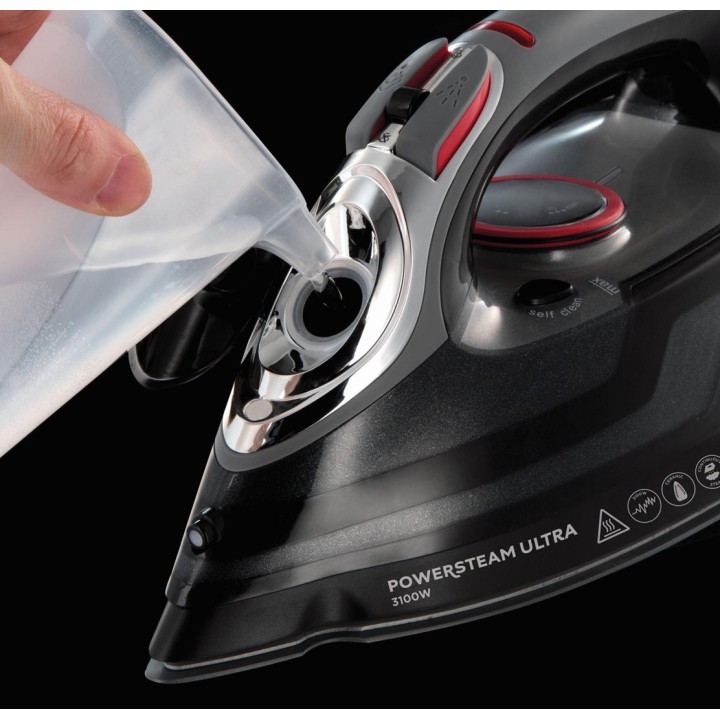 Russell Hobbs 20630-56 ferro da stiro a vapore piastra in ceramica 3100 W nero grigio