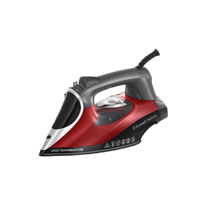Russell Hobbs 25090-56 ferro da stiro a vapore piastra in ceramica 2600 W nero grigio rosso