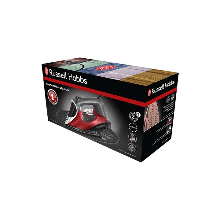 Russell Hobbs 25090-56 ferro da stiro a vapore piastra in ceramica 2600 W nero grigio rosso