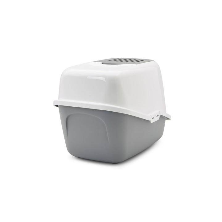 SAVIC Nestor bianco-grigio - lettiera per gatti chiusa - 56x39x38.5 cm - 1 pezzo
