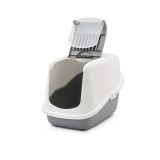 SAVIC Nestor bianco-grigio - lettiera per gatti chiusa - 56x39x38.5 cm - 1 pezzo