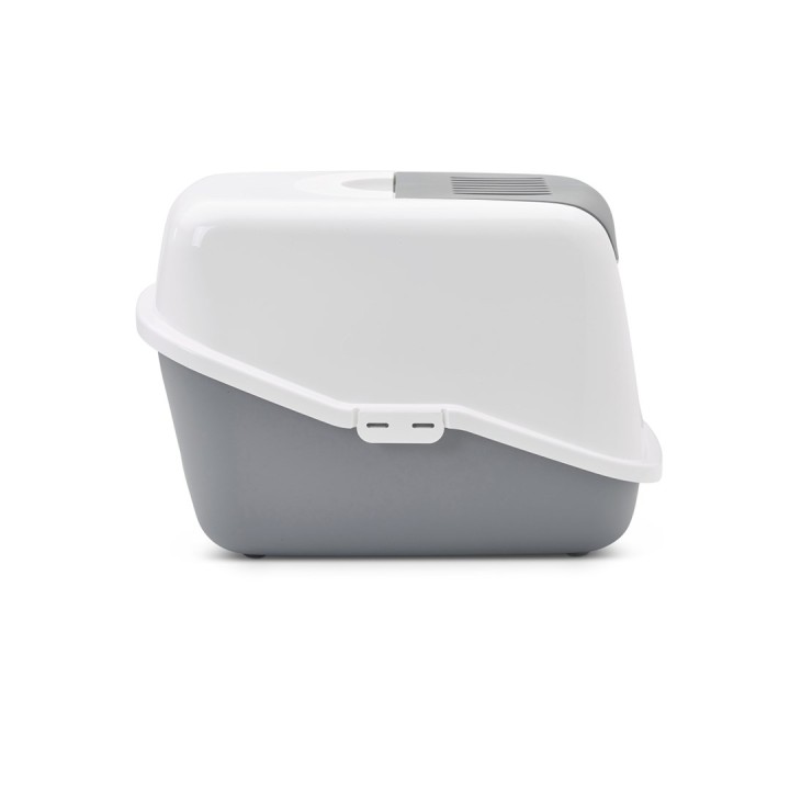SAVIC Nestor bianco-grigio - lettiera per gatti chiusa - 56x39x38.5 cm - 1 pezzo