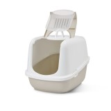 SAVIC Nestor Jumbo bianco - marrone caffè - lettiera per gatti chiusa - 66.5x48.5x46.5 cm - 1 pezzo