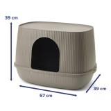SAVIC Moona grigio - lettiera per gatti - 57x39x39cm
