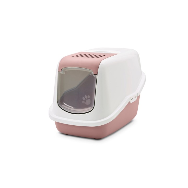 SAVIC Nestor bianco-rosa - lettiera per gatti chiusa - 56x39x38.5 cm - 1 pezzo