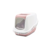 SAVIC Nestor bianco-rosa - lettiera per gatti chiusa - 56x39x38.5 cm - 1 pezzo