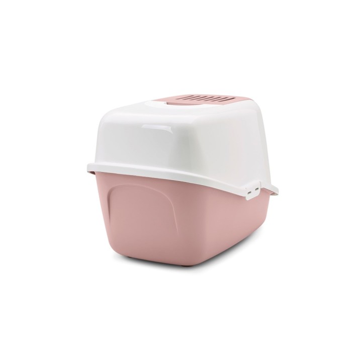 SAVIC Nestor bianco-rosa - lettiera per gatti chiusa - 56x39x38.5 cm - 1 pezzo