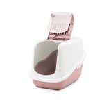 SAVIC Nestor bianco-rosa - lettiera per gatti chiusa - 56x39x38.5 cm - 1 pezzo
