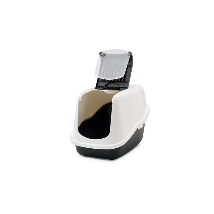 SAVIC Nestor bianco-nero - lettiera per gatti chiusa - 56x39x38.5 cm - 1 pezzo