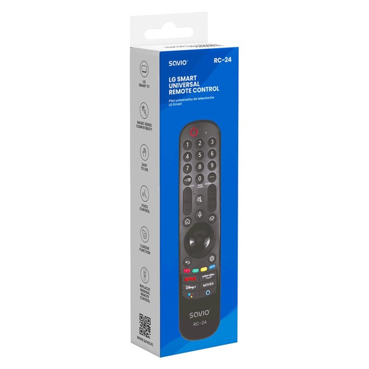 SAVIO RC-24 Telecomando universale/di ricambio per LG TV – SMART TV