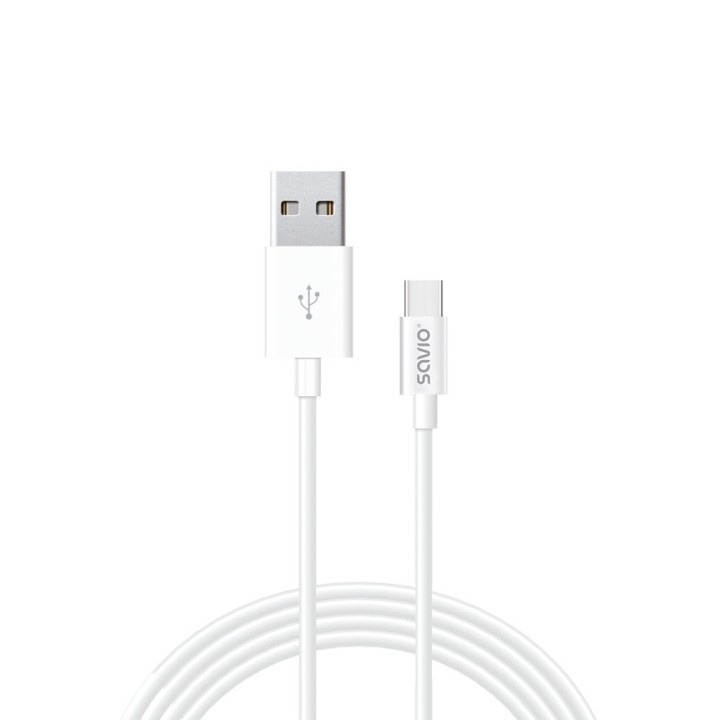 Savio CL-125 USB cavo USB 2.0 1 m USB A USB C Bianco