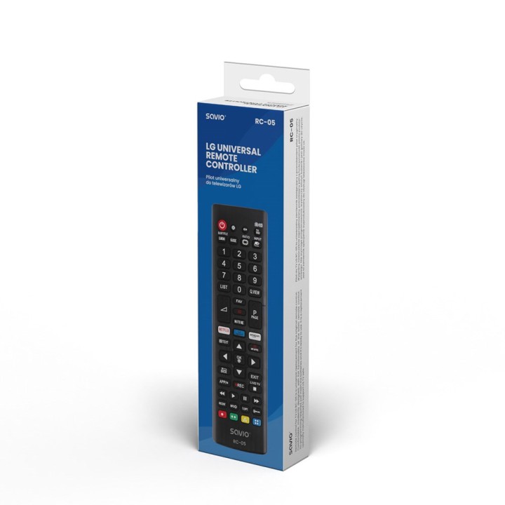 SAVIO Telecomando universale/sostitutivo per LG TV RC-05 IR Wireless