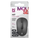 MOUSE DEFENDER HIT MM-495 RF OTTICO NERO 1600dpi 3P