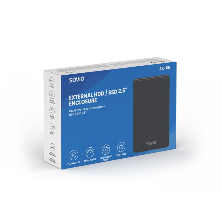 Savio 2.5 Enclosure esterno HDD/SDD USB 3.0 AK-65