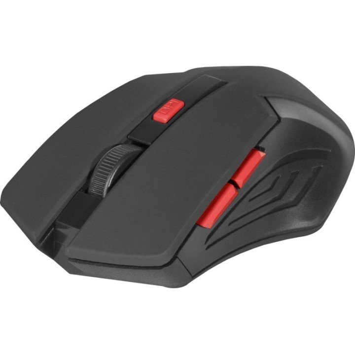 MOUSE DEFENDER ACCURA MM-275 RF NERO E ROSSO OTTICO 1600DPI 6P