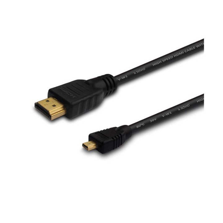 Savio CL-39 HDMI cavo 1 m HDMI Type A (Standard) HDMI Type D (Micro) nero