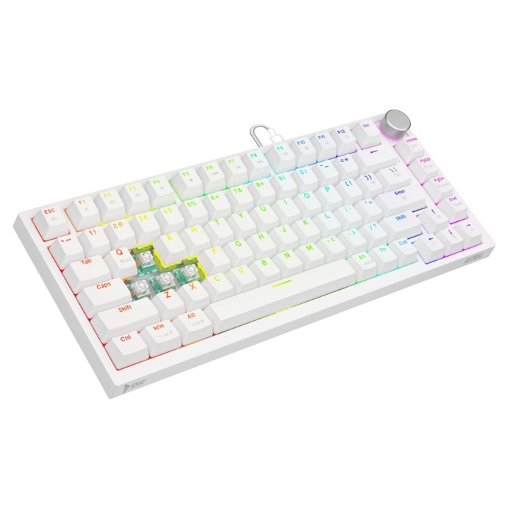 Savio ASTRAL WHITE JADE Tastiera Gaming USB QWERTY US Internazionale