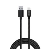 Savio CL-129 USB cavo 2 m USB 2.0 USB A USB C Nero
