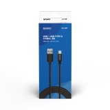 Savio CL-129 USB cavo 2 m USB 2.0 USB A USB C Nero