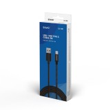 Savio CL-129 USB cavo 2 m USB 2.0 USB A USB C Nero