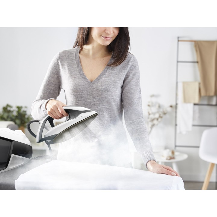 Tefal Express Power SV8130 2800 W 1.8 L Durilium AirGlide Piastra Autoclean Nero Bianco