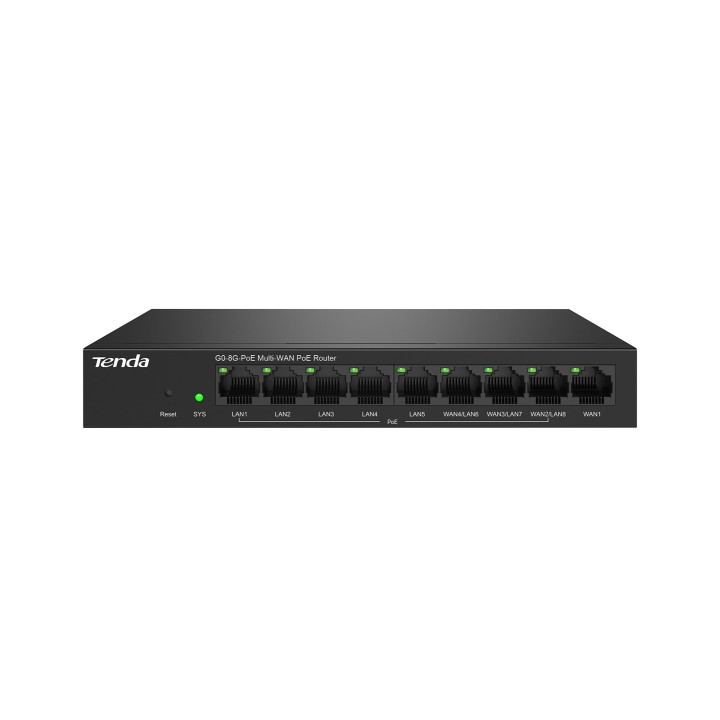 Tenda G0-8G-PoE router cablato Gigabit Ethernet nero
