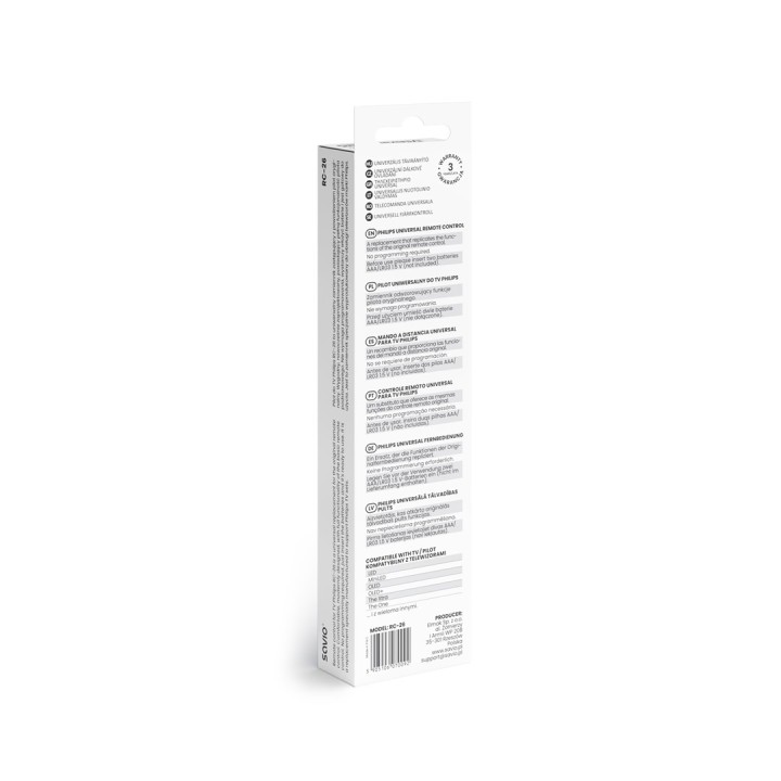 Savio RC-26 Telecomando IR Wireless TV Pulsanti