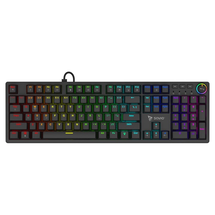 Savio STYX Tastiera gaming Outemu Blue Hot Swap RGB