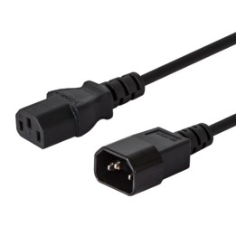 Savio CL-99 cavo di alimentazione nero 1.2 m C14 accoppiatore C13 accoppiatore
