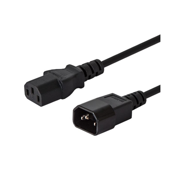 Savio CL-99 cavo di alimentazione nero 1.2 m C14 accoppiatore C13 accoppiatore