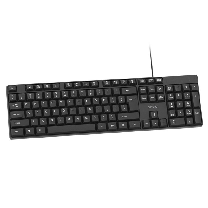 Savio KB-01 Tastiera per casa/ufficio USB QWERTY US inglese nero