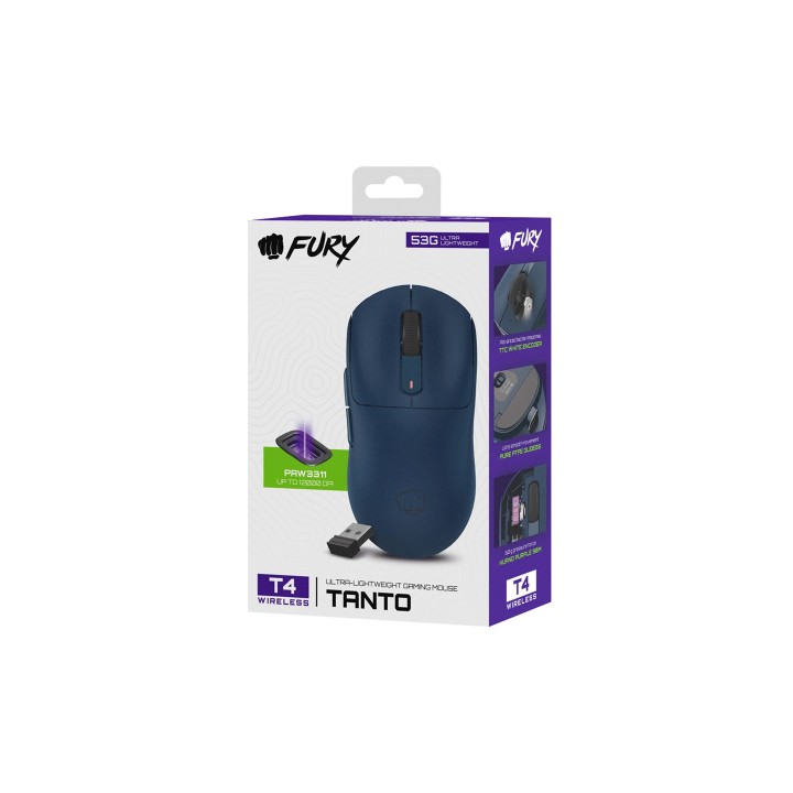 FURY Tanto T4 Mouse gaming wireless 12000 dpi blu navy