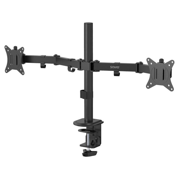 Savio UM-03 Supporto doppio da scrivania per monitor 17"–32"
