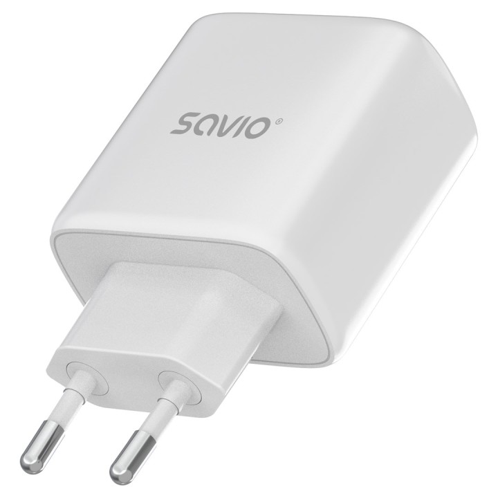 Savio LA-12 Caricabatterie dispositivi mobili Universale Bianco AC Ricarica rapida Indoor