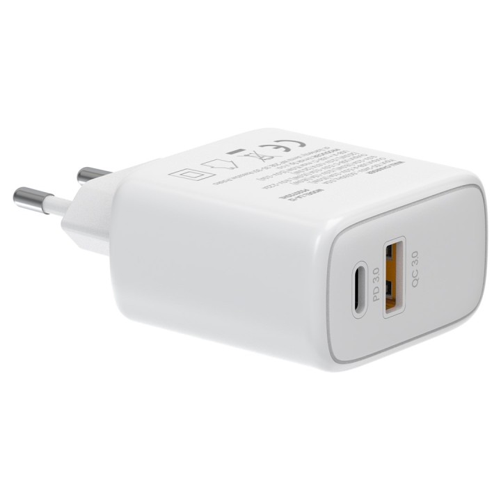 Savio LA-12 Caricabatterie dispositivi mobili Universale Bianco AC Ricarica rapida Indoor