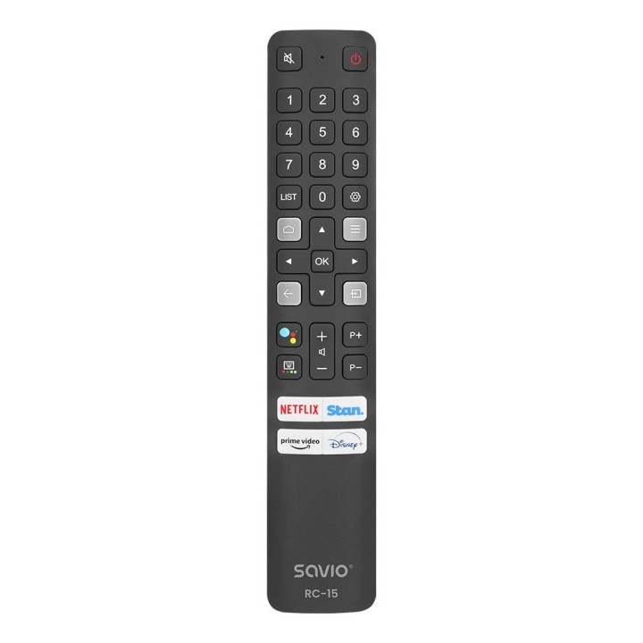 Savio RC-15 Telecomando universale/sostitutivo per TCL SMART TV IR wireless con pulsanti