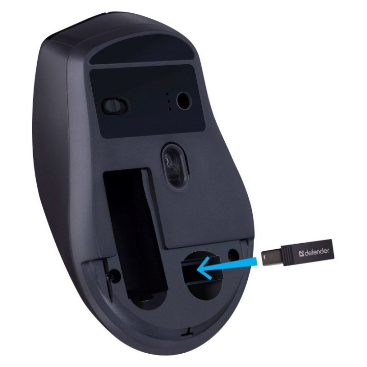 MOUSE DEFENDER EFFECT X MS-095 RF NERO 1600dpi 6P