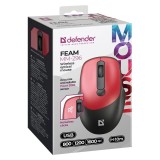 MOUSE DEFENDER FEAM MM-296 RF SILENT ROSSO