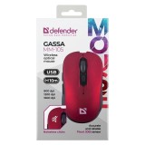 MOUSE DEFENDER GASSA MM-105 RF SILENT ROSSO