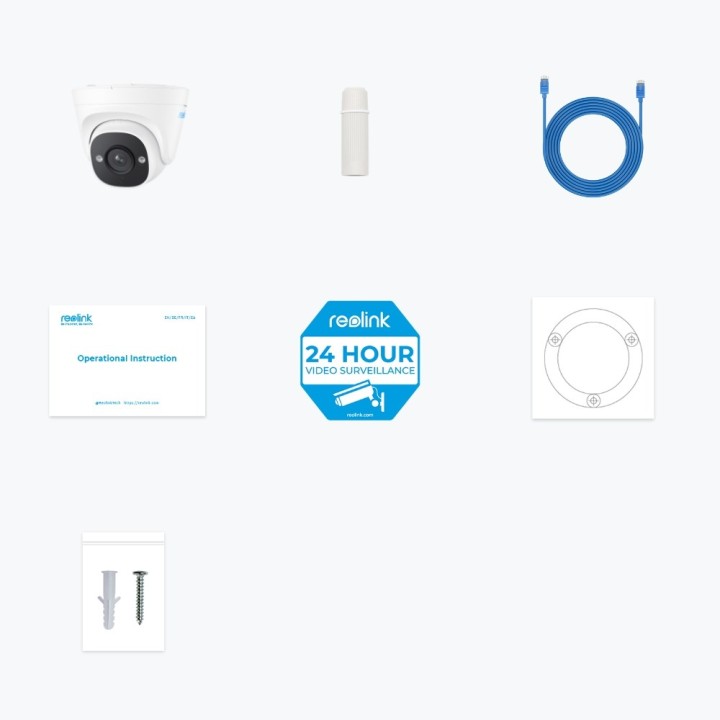 Reolink P324 - Telecamera di sicurezza avanzata 5MP PoE IP con rilevamento persone/veicoli Detection 100ft, visione notturna e r