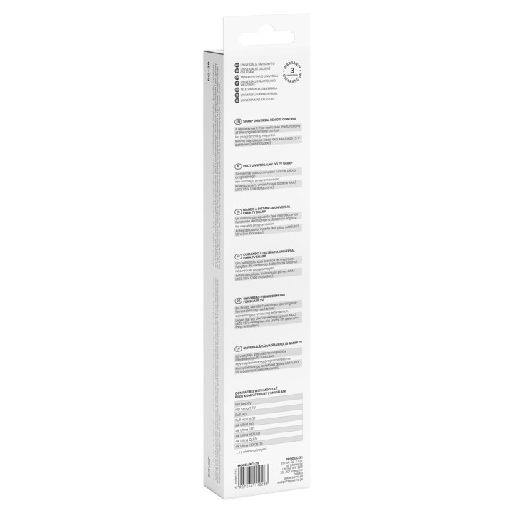 Telecomando universale per SHARP TVs SAVIO RC-29