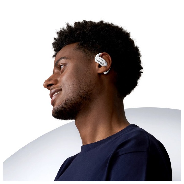 SHOKZ OpenFit Cuffia Air wireless gancio auricolare chiamate/musica/sport/uso quotidiano Bluetooth bianca