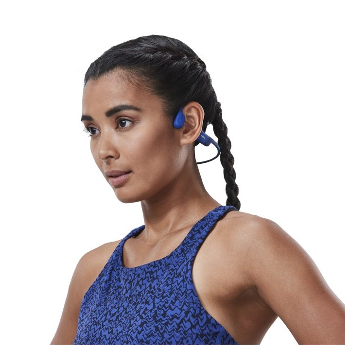 SHOKZ OpenRun Cuffie Wireless Fascia Collo Sport Bluetooth Blu